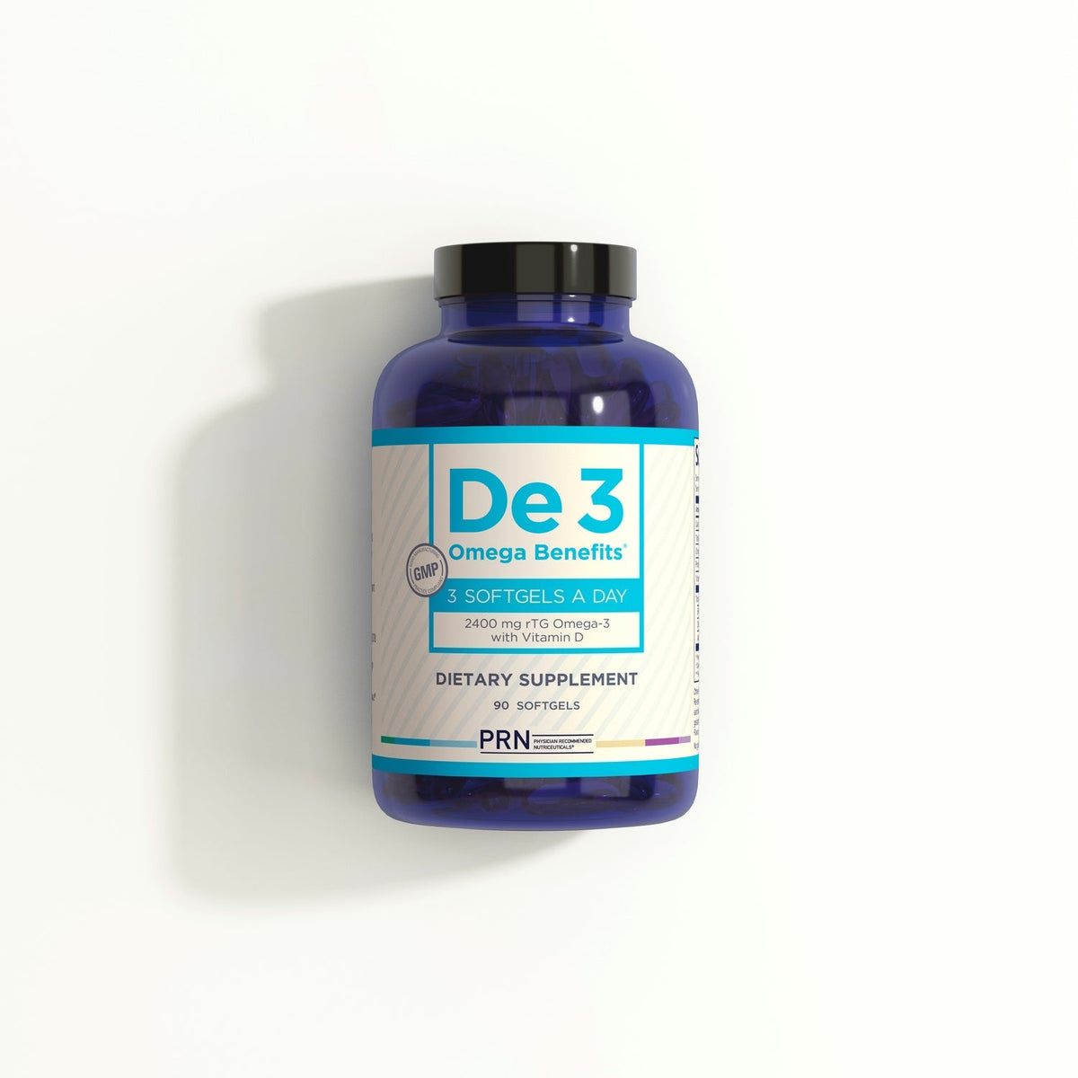 De3 Dry Eye Ultra Pure rTG Omega 3 – Support for Dry Eyes – 2400mg EPA & DHA – New & Improved Burpless Formula – 3 Capsules Per Day, 1-Month Supply (90 Softgels)